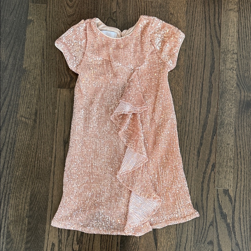 Elegant Sequin Kids Formal Dress - Pink